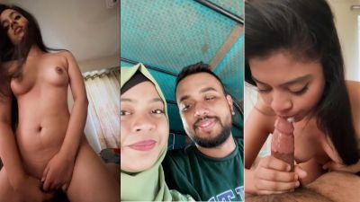 Cute Muslim girl riding big cock and records her Indian blowjob sex